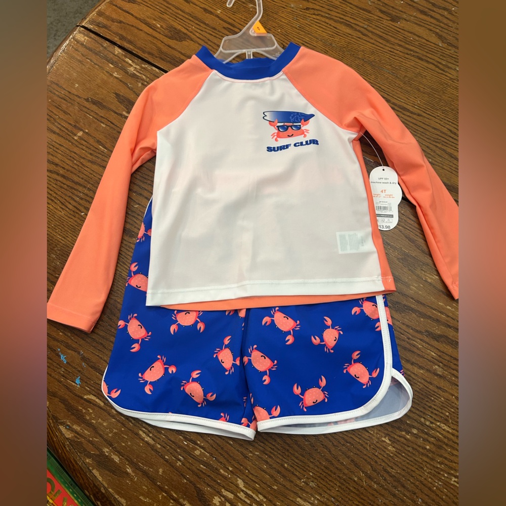 Kids Swim Set - Orange and Blue